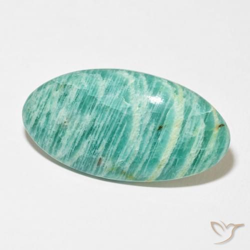 Amazonita Medium Dark-Green Natural 37.25ct, oval, Opaco