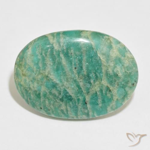 28.23ct Natural Verde Multicolor Amazonita, oval, Opaco