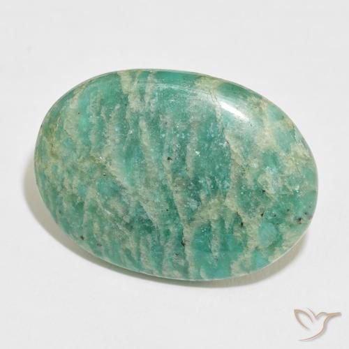 Amazonita Verde Multicolor Natural 28.23ct, oval, Opaco