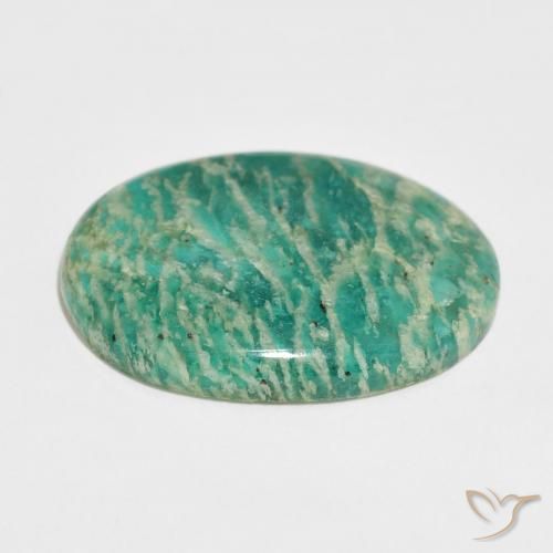 Amazonita Verde Multicolor Natural 28.23ct, oval, Opaco