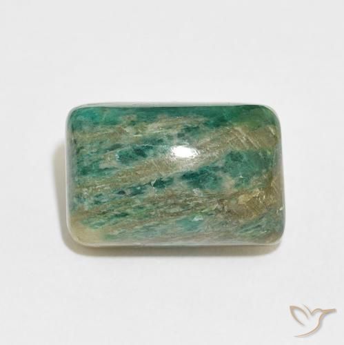 12.42ct Natural Verde médio Amazonita, Almofada, Opaco