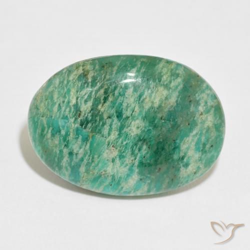 28.25ct Natural Verde médio Amazonita, oval, Opaco