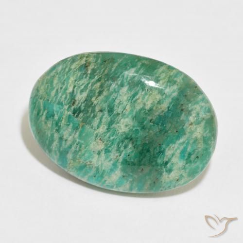 Amazonita Verde médio Natural 28.25ct, oval, Opaco