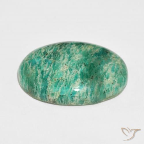 Amazonita Verde médio Natural 28.25ct, oval, Opaco