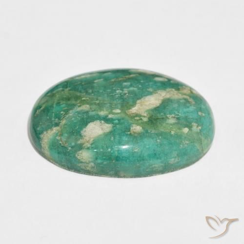 Amazonita Verde escuro Natural 35.84ct, oval, Opaco