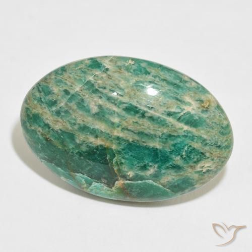 Amazonita Verde Multicolor Natural 46.30ct, oval, Opaco