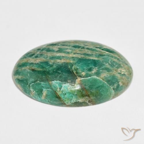 Amazonita Verde Multicolor Natural 46.30ct, oval, Opaco