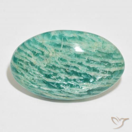 72.97ct Natural Verde médio Amazonita, oval, Opaco