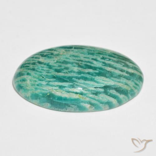 Amazonita Verde médio Natural 72.97ct, oval, Opaco
