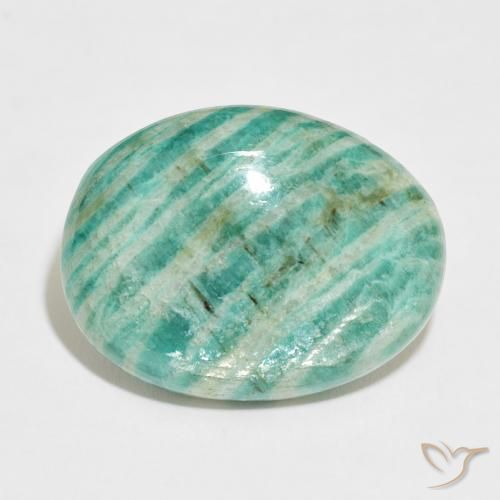 34.84ct Natural Verde Multicolor Amazonita, oval, Opaco