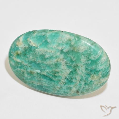 Amazonita Verde Multicolor Natural 61.95ct, oval, Opaco