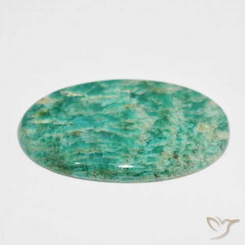 Amazonita Verde Multicolor Natural 61.95ct, oval, Opaco