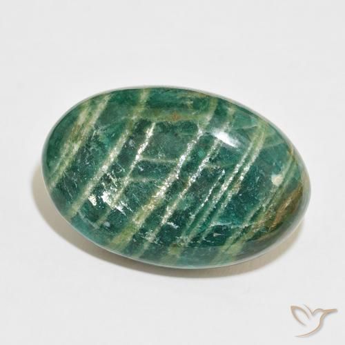 Amazonita Verde escuro Natural 57.90ct, oval, Opaco