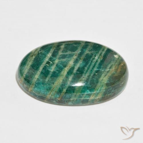 Amazonita Verde escuro Natural 57.90ct, oval, Opaco