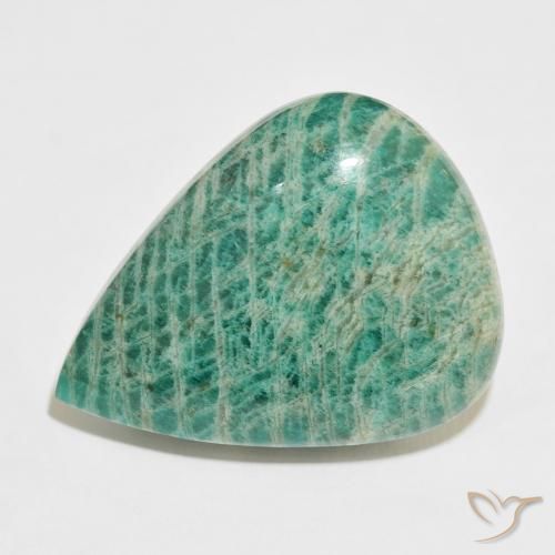 68.10ct Natural Verde Multicolor Amazonita, Formato de pêra, Opaco