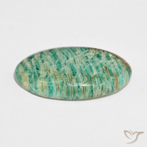 Amazonita Verde Multicolor Natural 36.78ct, oval, Opaco