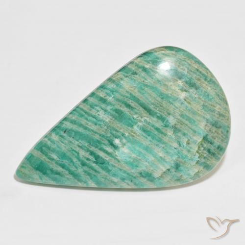 104.76ct Natural Verde Multicolor Amazonita, Formato de pêra, Opaco