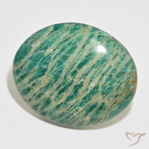 Amazonita Verde Multicolor Natural 101.38ct, oval, Opaco