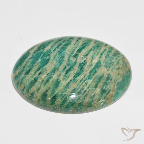 Amazonita Verde Multicolor Natural 101.38ct, oval, Opaco