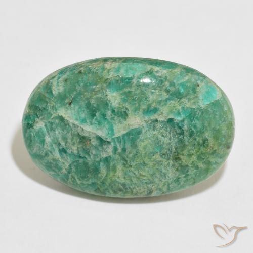 47.77ct Natural Verde Frio Amazonita, oval, Opaco