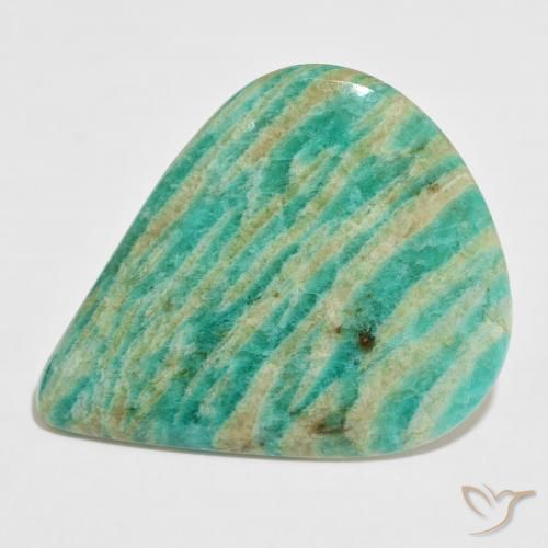 29.73ct Natural verde pinho Amazonita, Formato de pêra, Opaco
