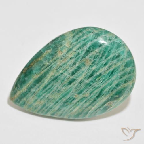 70.18ct Natural Verde médio Amazonita, Formato de pêra, Opaco