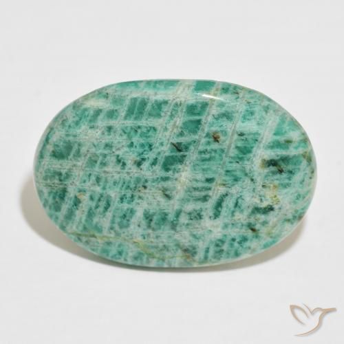 36.60ct Natural Verde Frio Amazonita, oval, Opaco
