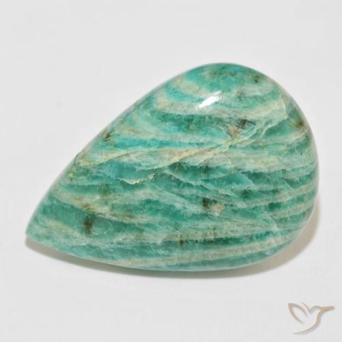 47.50ct Natural Verde médio Amazonita, Formato de pêra, Opaco