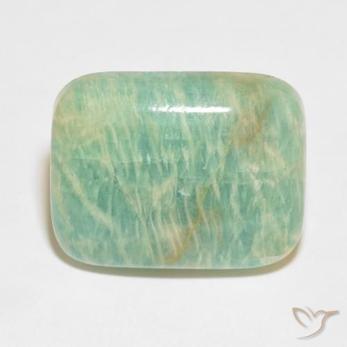 35.77ct Natural Luz verde Amazonita, Almofada, Opaco