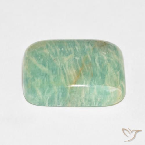 Amazonita Luz verde Natural 35.77ct, Almofada, Opaco