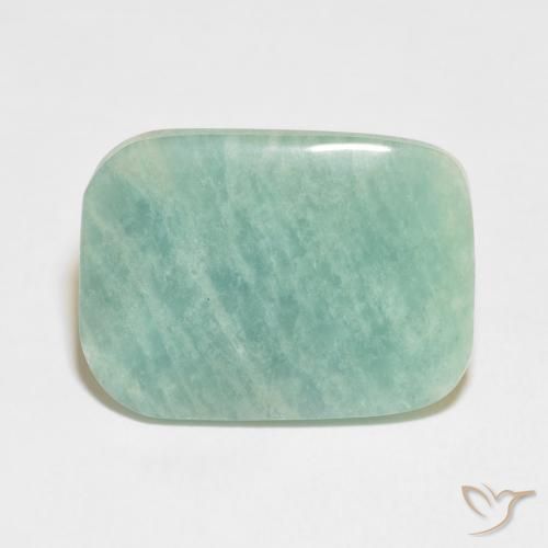 21.31ct Natural Verde musgo claro Amazonita, Almofada, Opaco