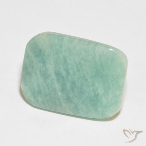 Amazonita Verde musgo claro Natural 21.31ct, Almofada, Opaco
