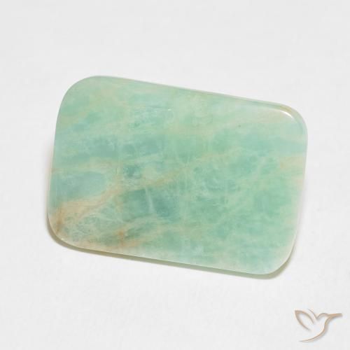 Amazonita Verde musgo claro Natural 11.51ct, Almofada, Opaco