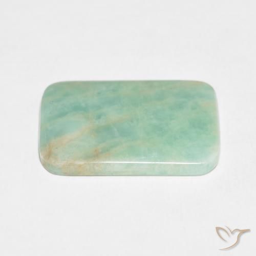 Amazonita Verde musgo claro Natural 11.51ct, Almofada, Opaco