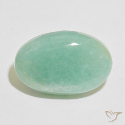 25.05ct Natural Verde Mar Claro Amazonita, oval, Opaco