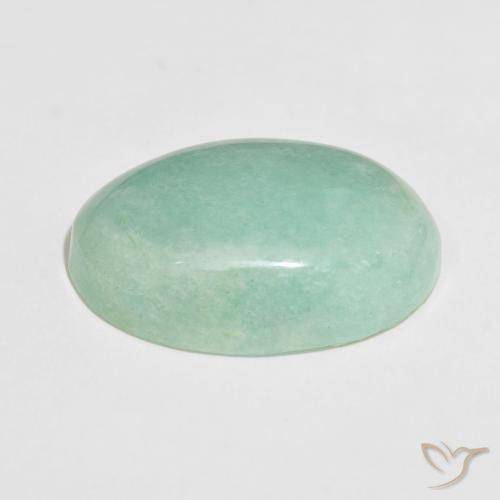 Amazonita Verde Mar Claro Natural 25.05ct, oval, Opaco