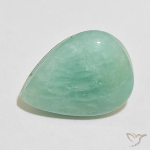 15.86ct Natural Azul claro verde Amazonita, Formato de pêra, Opaco