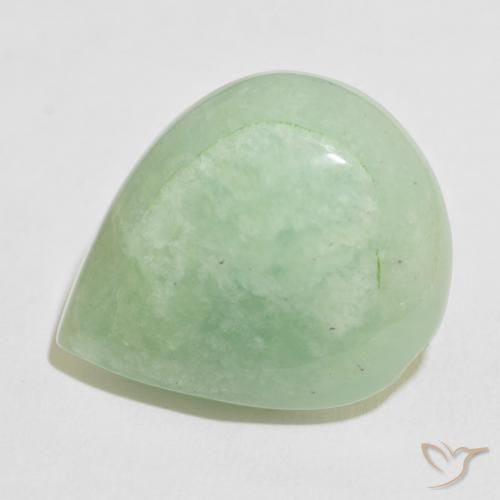 26.28ct Natural Verde médio Amazonita, Formato de pêra, Opaco
