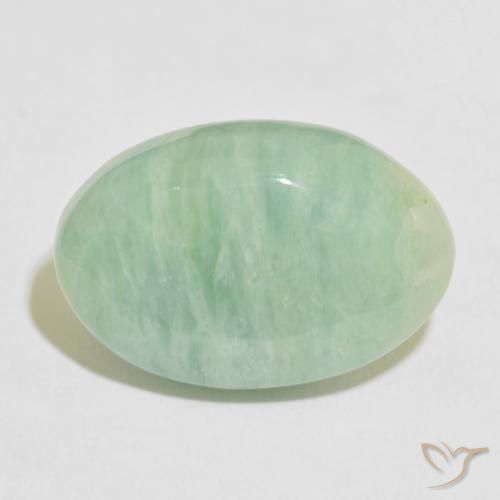 18.50ct Natural Verde Musgo Amazonita, oval, Opaco