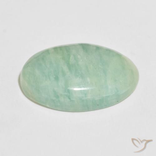 Amazonita Verde Musgo Natural 18.50ct, oval, Opaco