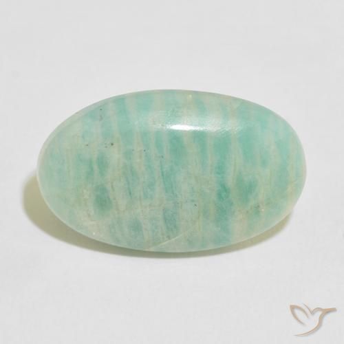 12.74ct Natural Verde pálido Amazonita, oval, Opaco