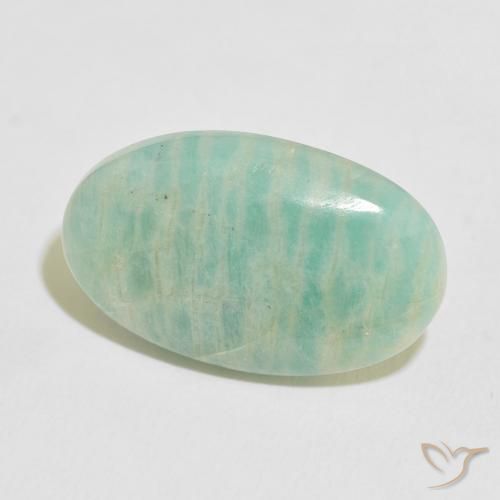Amazonita Verde pálido Natural 12.74ct, oval, Opaco