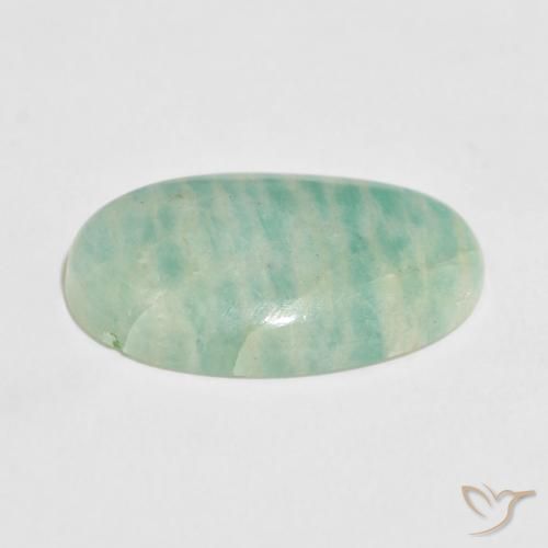 Amazonita Verde pálido Natural 12.74ct, oval, Opaco