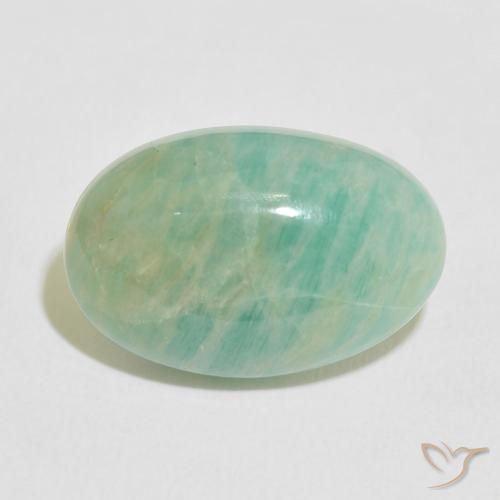 11.34ct Natural Luz verde Amazonita, oval, Opaco