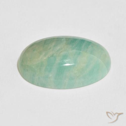 Amazonita Luz verde Natural 11.34ct, oval, Opaco