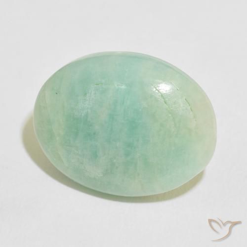 Amazonita Verde médio Natural 13.68ct, oval, Opaco