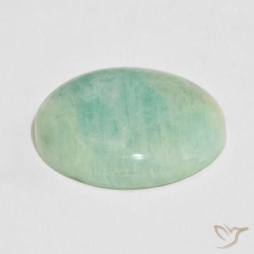 Amazonita Verde médio Natural 13.68ct, oval, Opaco
