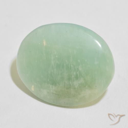 Amazonita Luz verde Natural 15.57ct, oval, Opaco