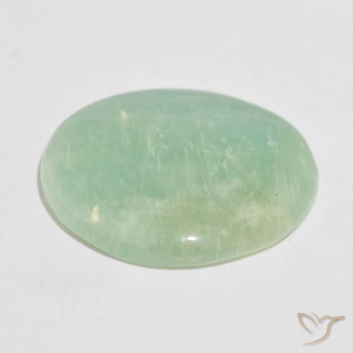 Amazonita Luz verde Natural 15.57ct, oval, Opaco