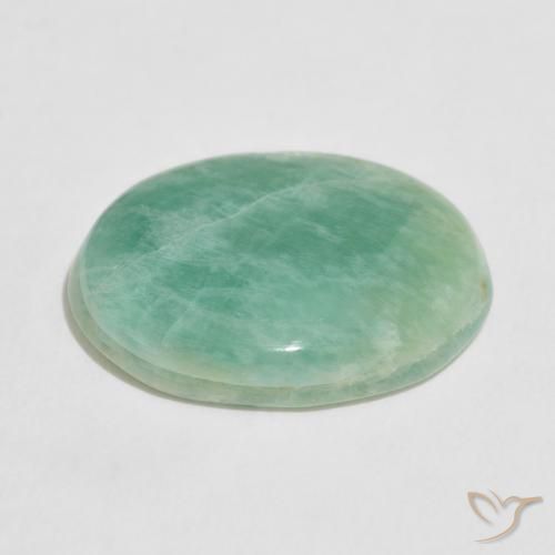 Amazonita Verde Mar Claro Natural 15.65ct, oval, Opaco
